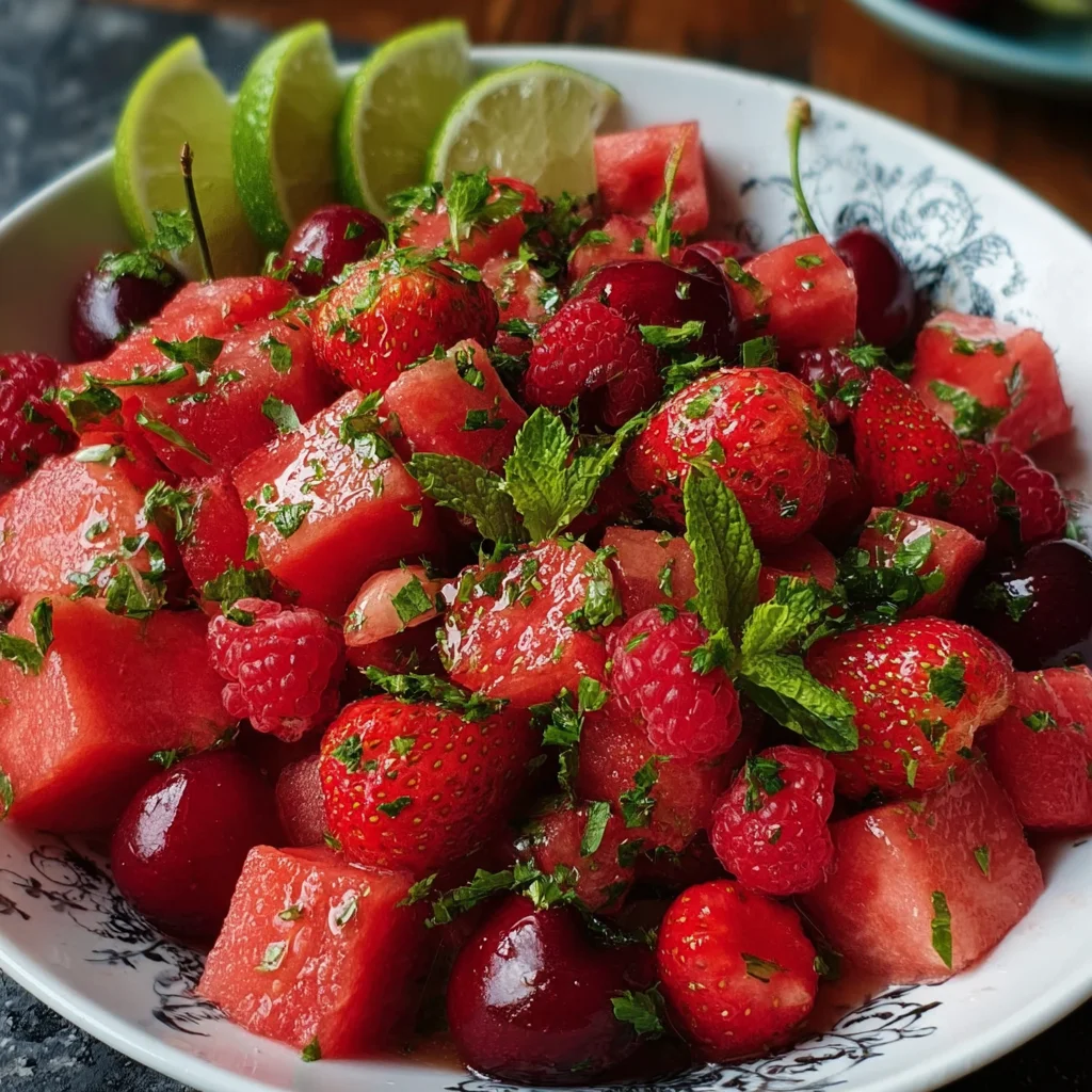 Watermelon Lime Mint Salad: Refreshing Summer Delight!