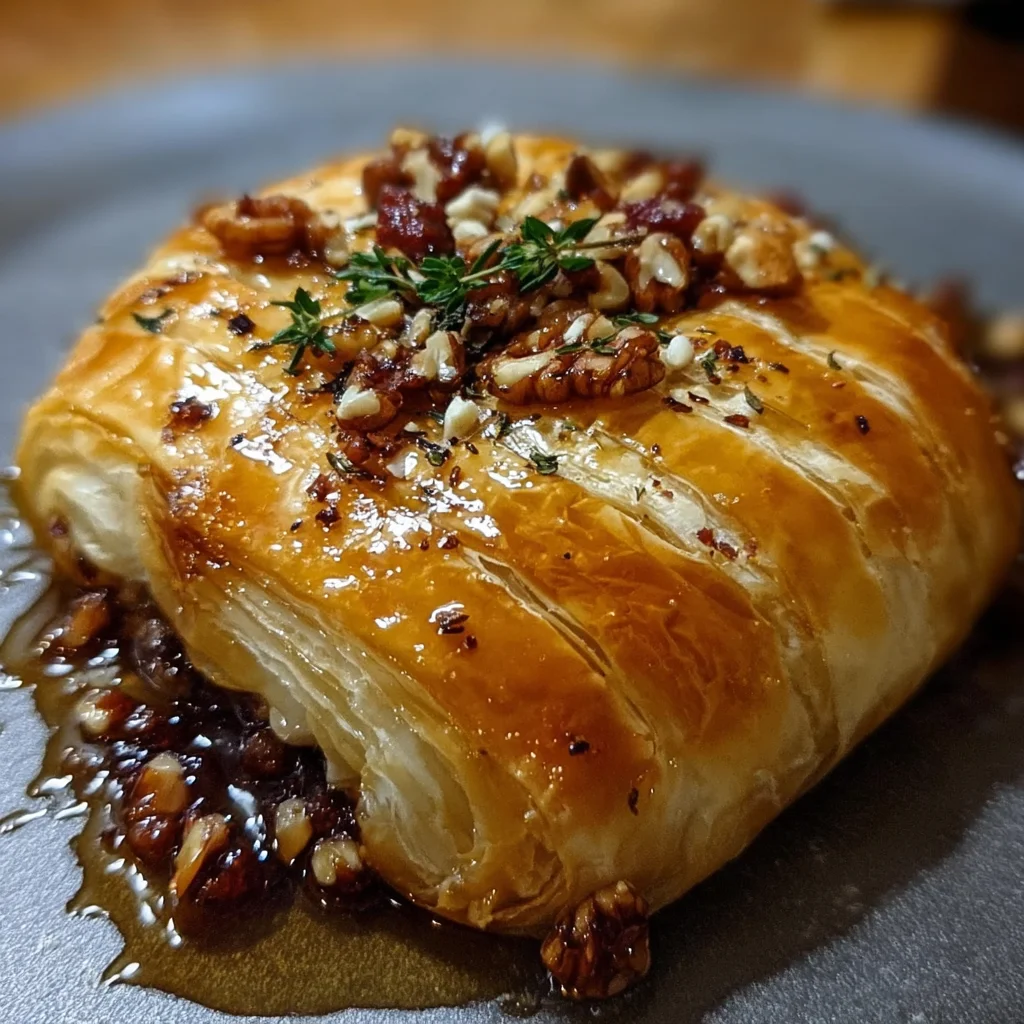 Baked Brie in Puff Pastry with Honey and Fig: Impress Guests Today!