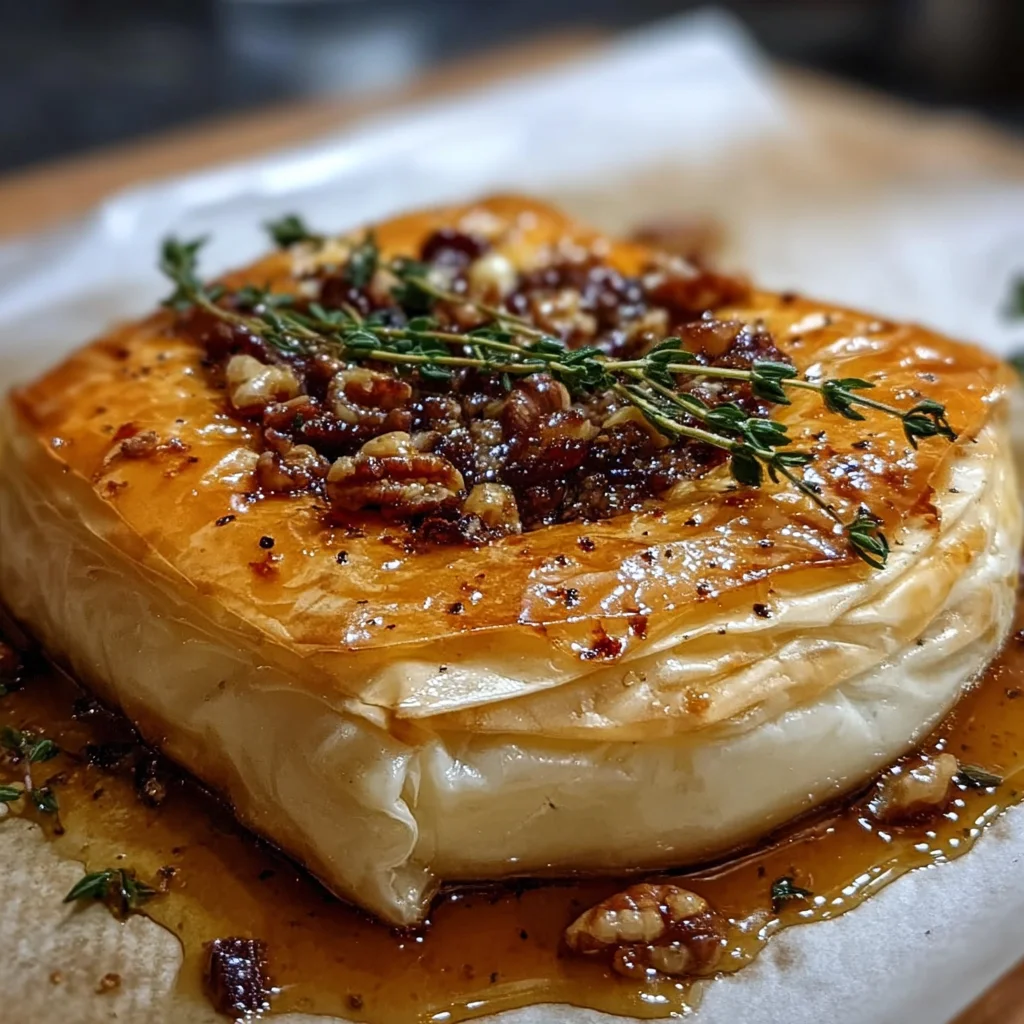 Baked Brie in Puff Pastry with Honey and Fig: Impress Guests Today!