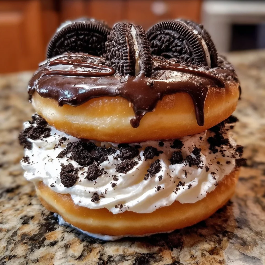 Oreo Cheesecake Stuffed Donut Burger: A Sweet Surprise!