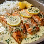 Baked Salmon with Lemon Butter Cream Sauce: A Must-Try Delight!