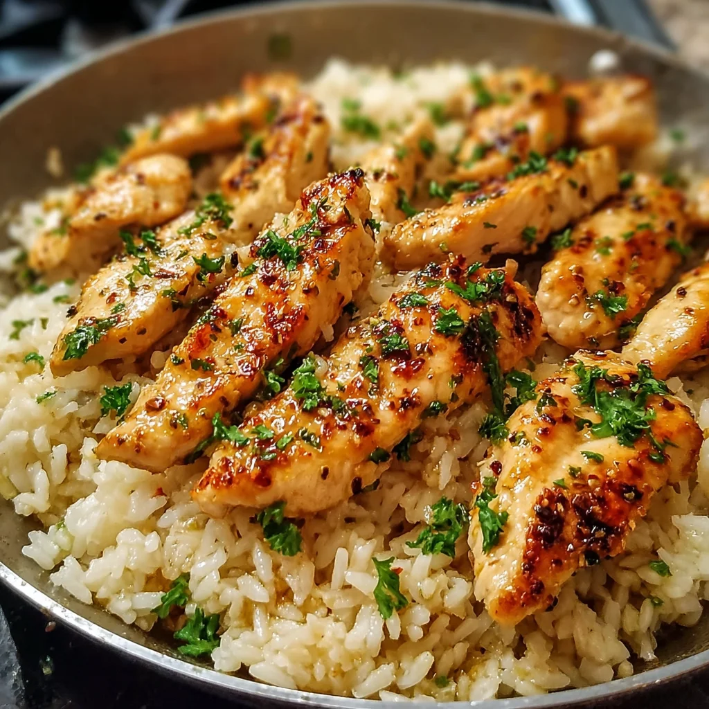 Chicken Scampi with Garlic Parmesan Rice Will Delight You!