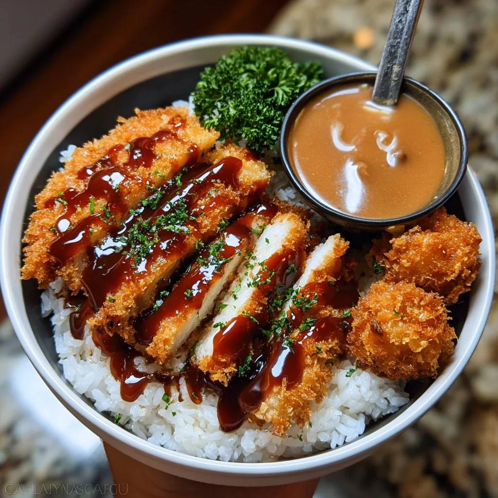 Japanese Katsu Bowls with Tonkatsu Sauce are irresistible!