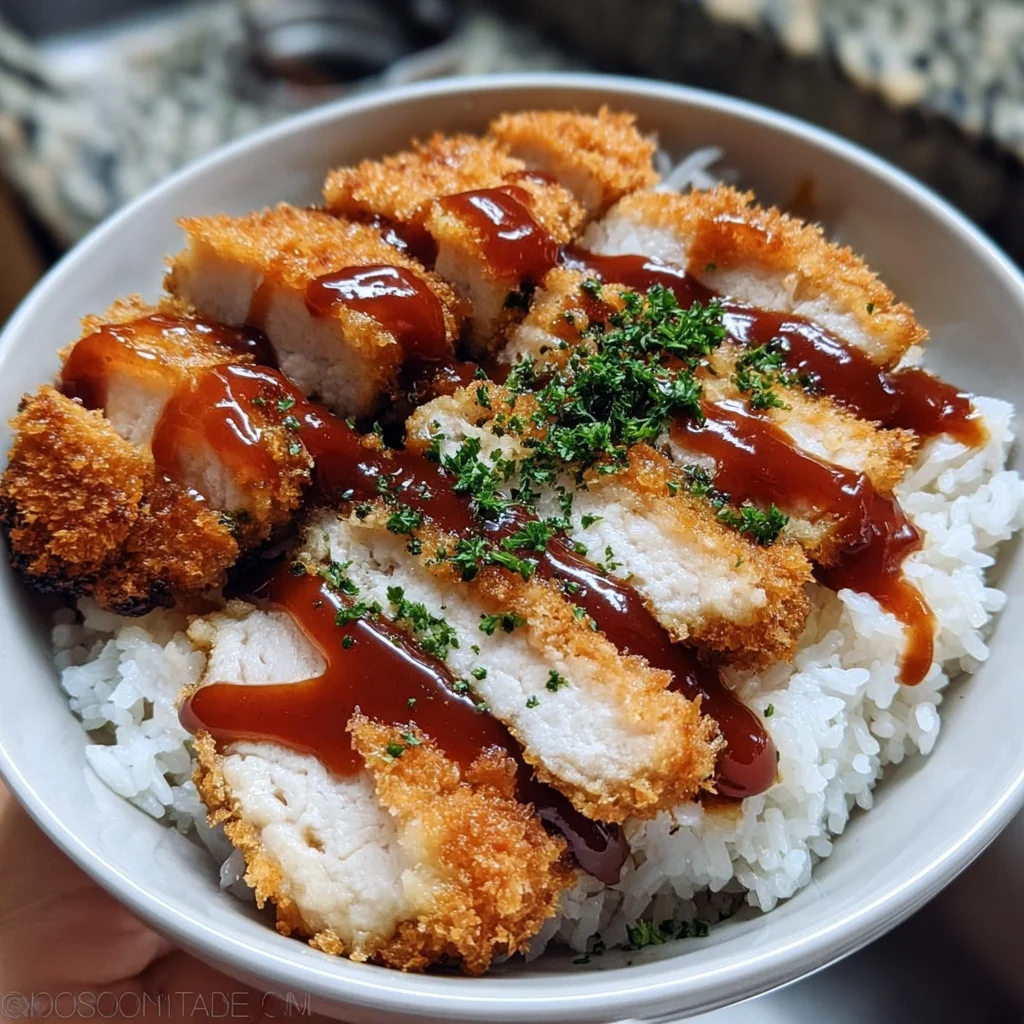 Japanese Katsu Bowls with Tonkatsu Sauce are irresistible!