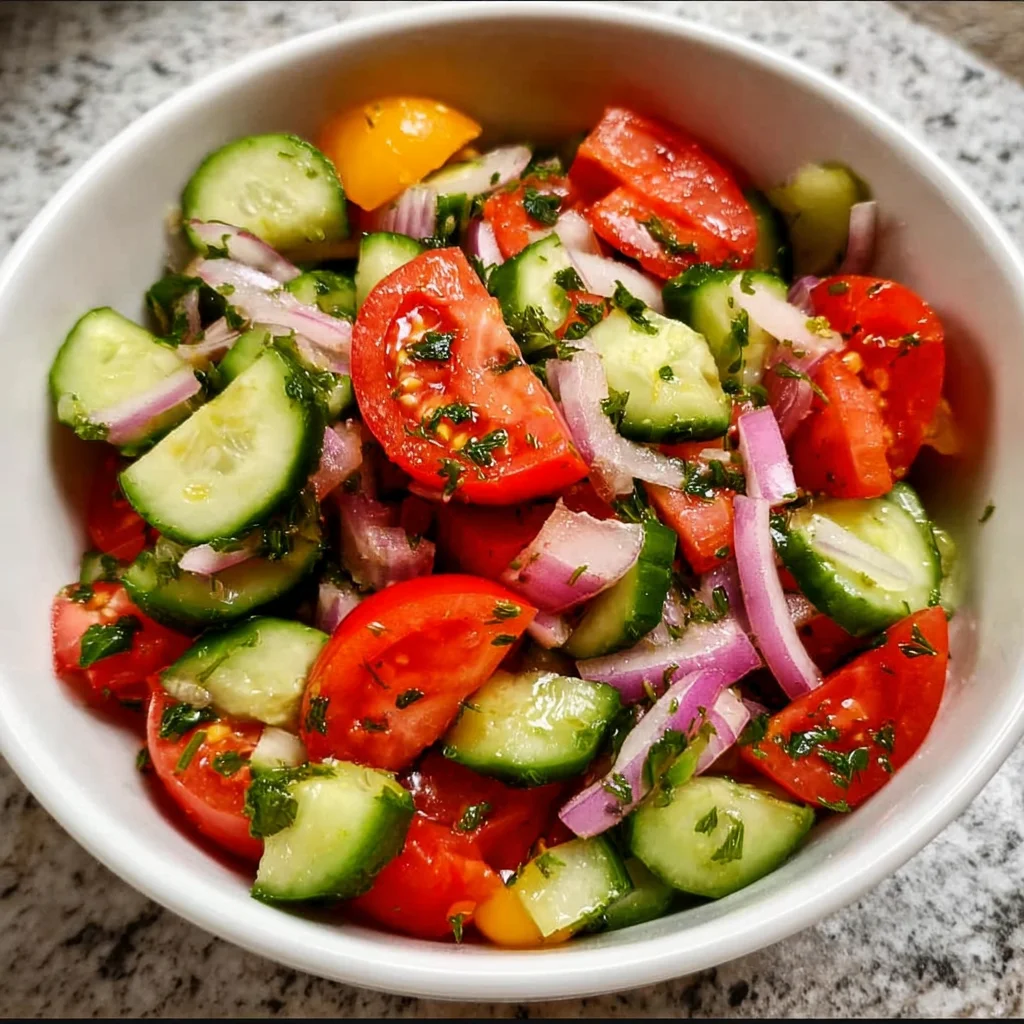 Refreshing Cucumber Tomato Salad Recipe That's Irresistible!