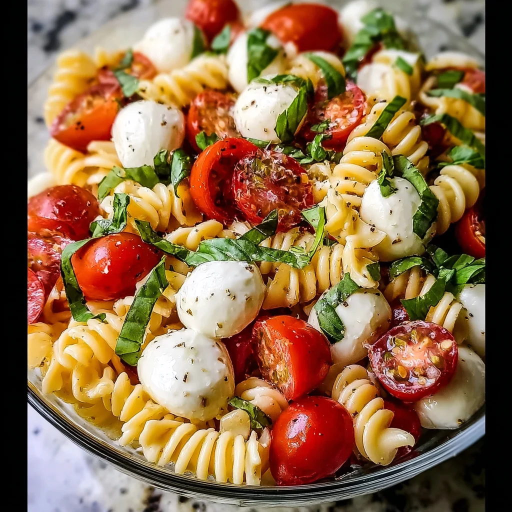 Creamy Caprese Pasta Salad that Will Delight Your Tastebuds