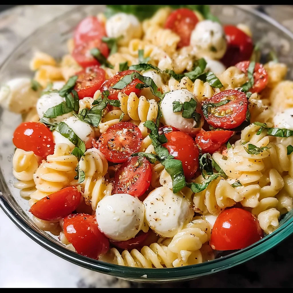 Creamy Caprese Pasta Salad that Will Delight Your Tastebuds