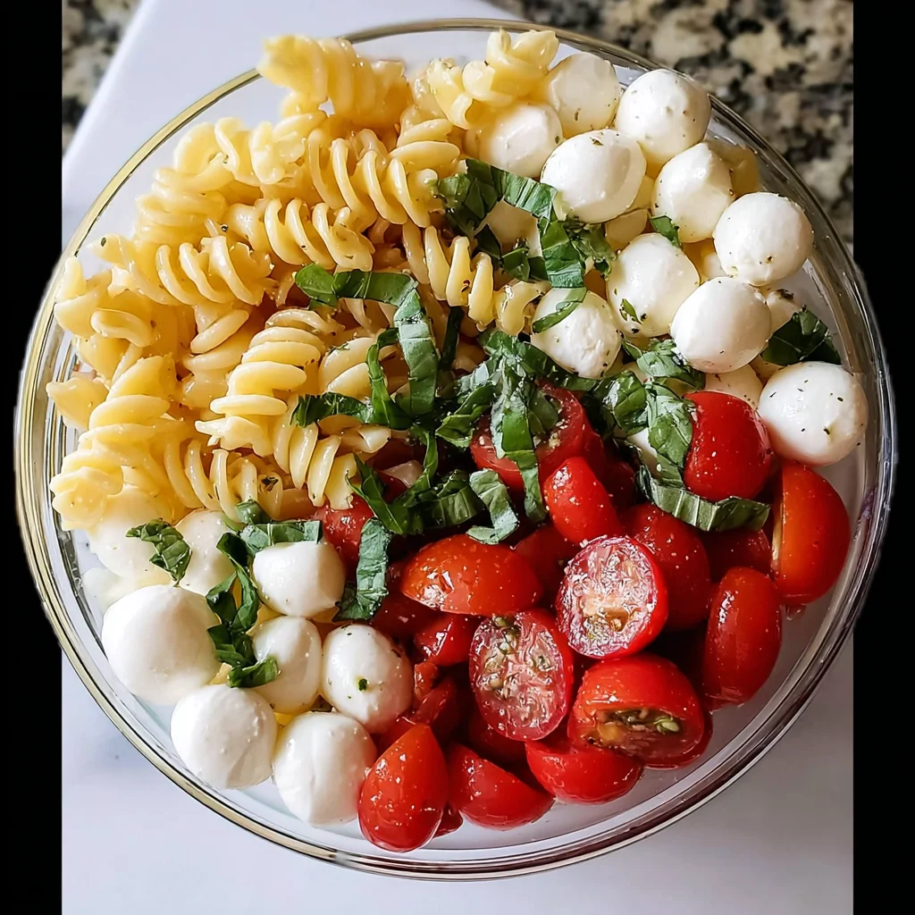 Creamy Caprese Pasta Salad that Will Delight Your Tastebuds