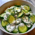 Pickle Juice Ranch Cucumber Salad is Refreshingly Easy!