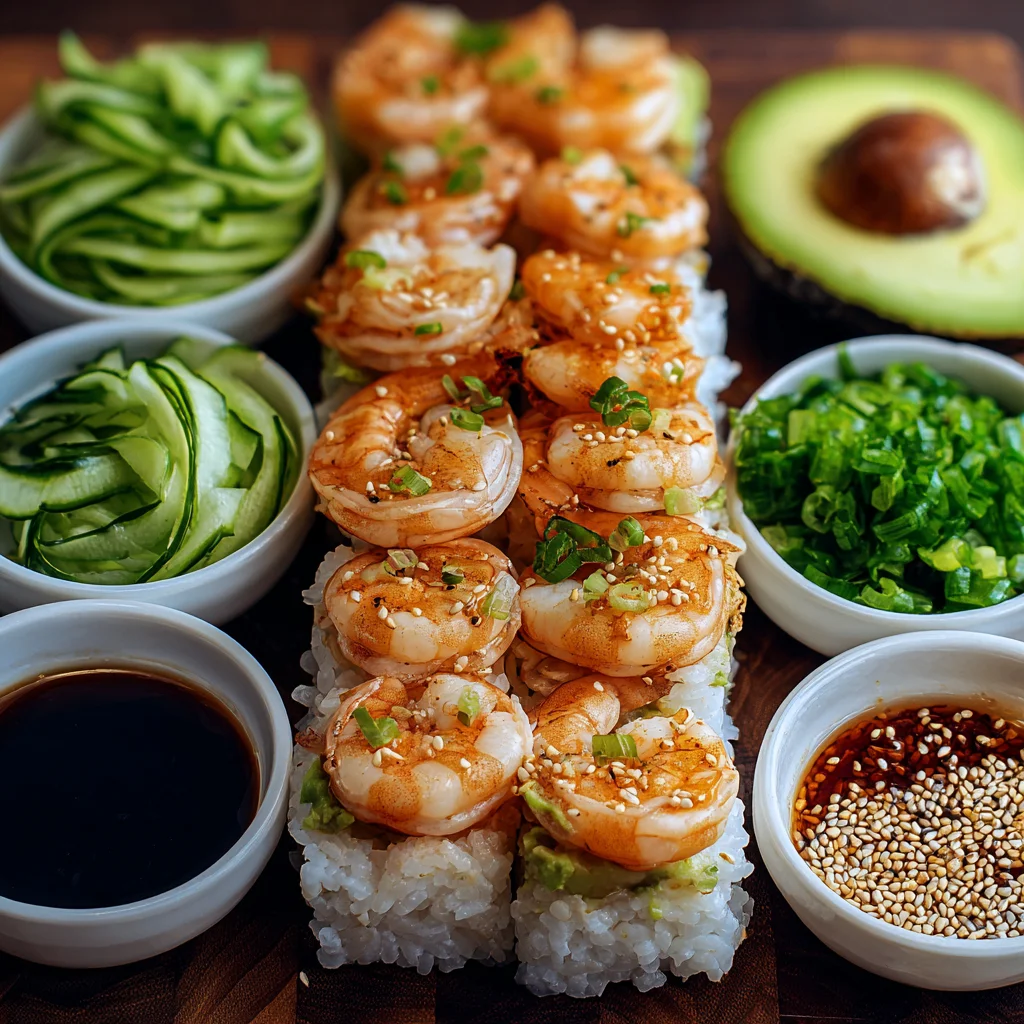 SPICY SHRIMP SUSHI STACKS: A Delicious Layered Treat!