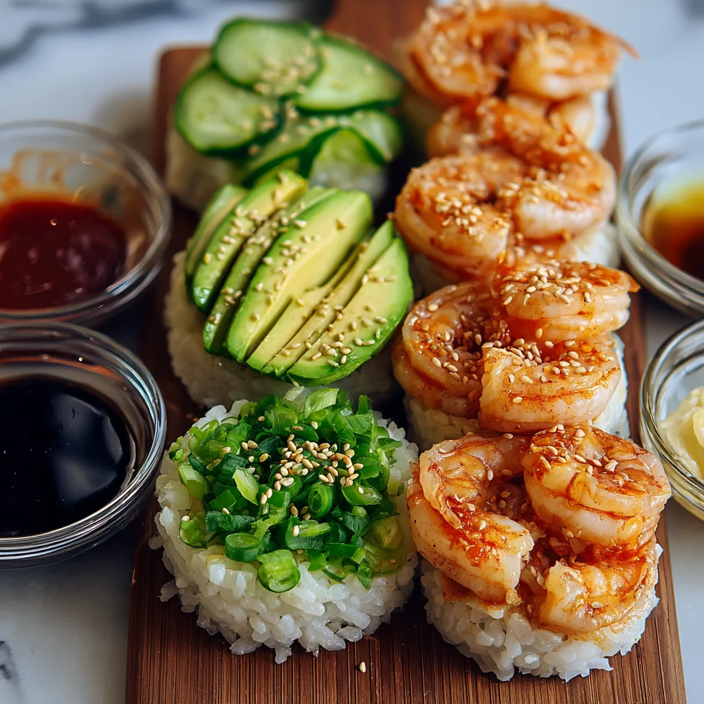 SPICY SHRIMP SUSHI STACKS: A Delicious Layered Treat!