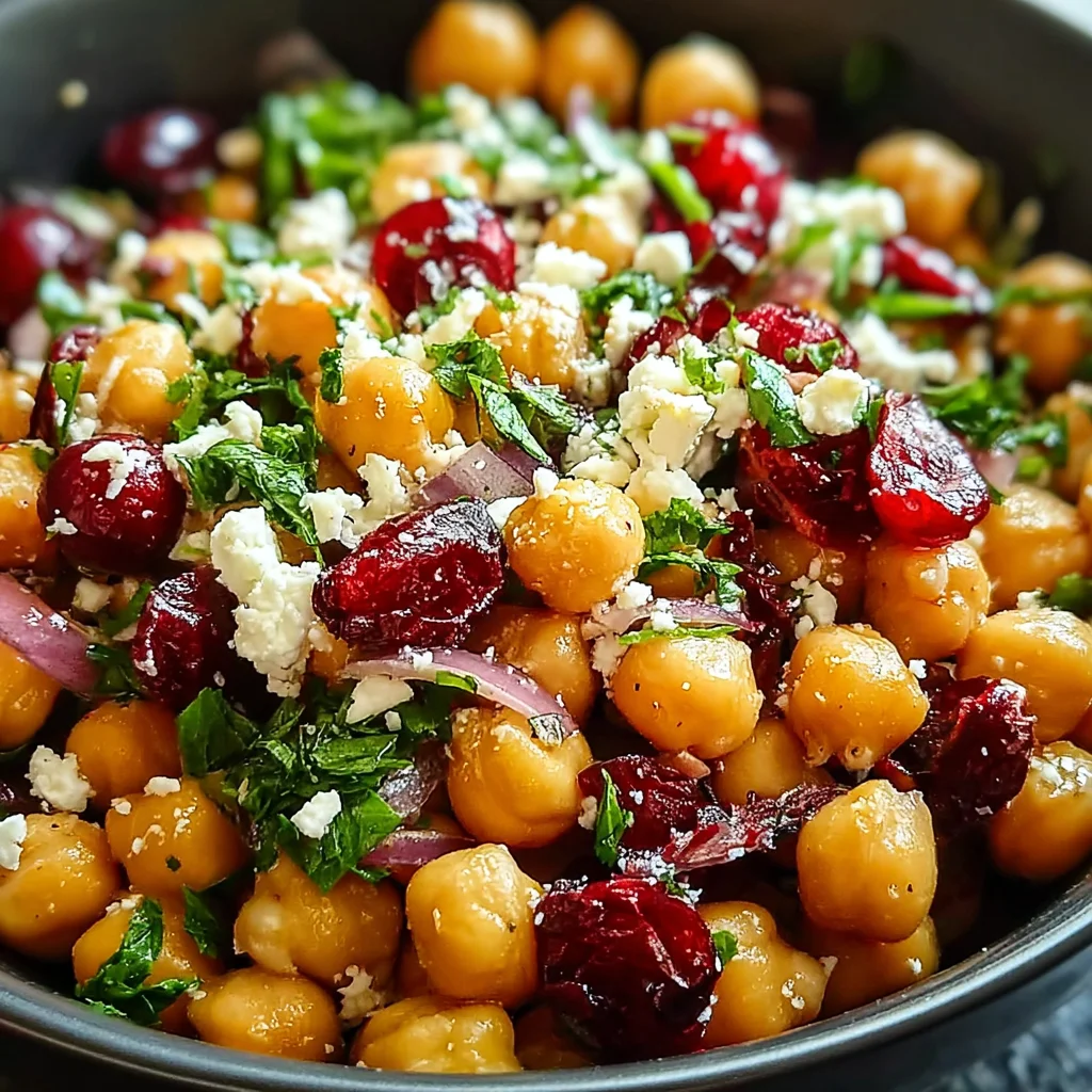 Feta & Cranberry Chickpeas with Lemon Vinaigrette: Try This Delightful Recipe!
