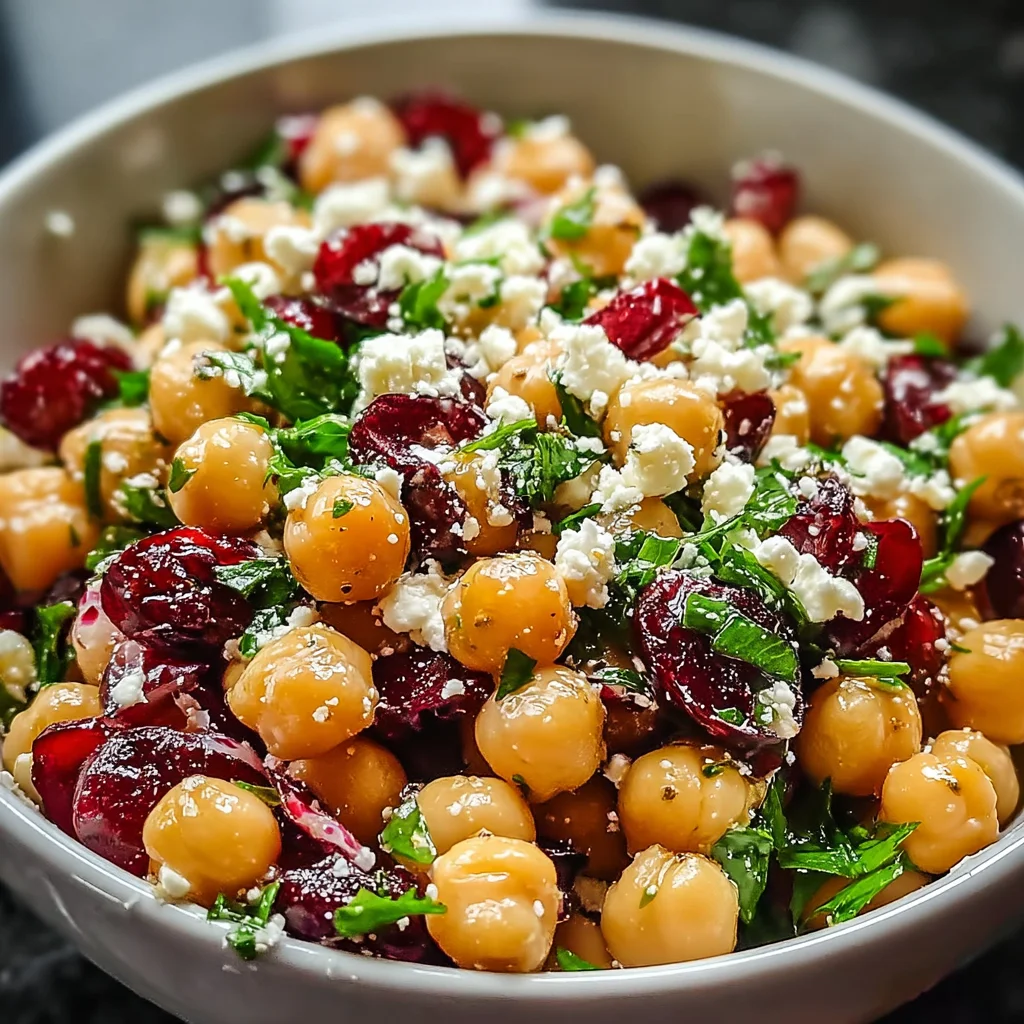 Feta & Cranberry Chickpeas with Lemon Vinaigrette: Try This Delightful Recipe!