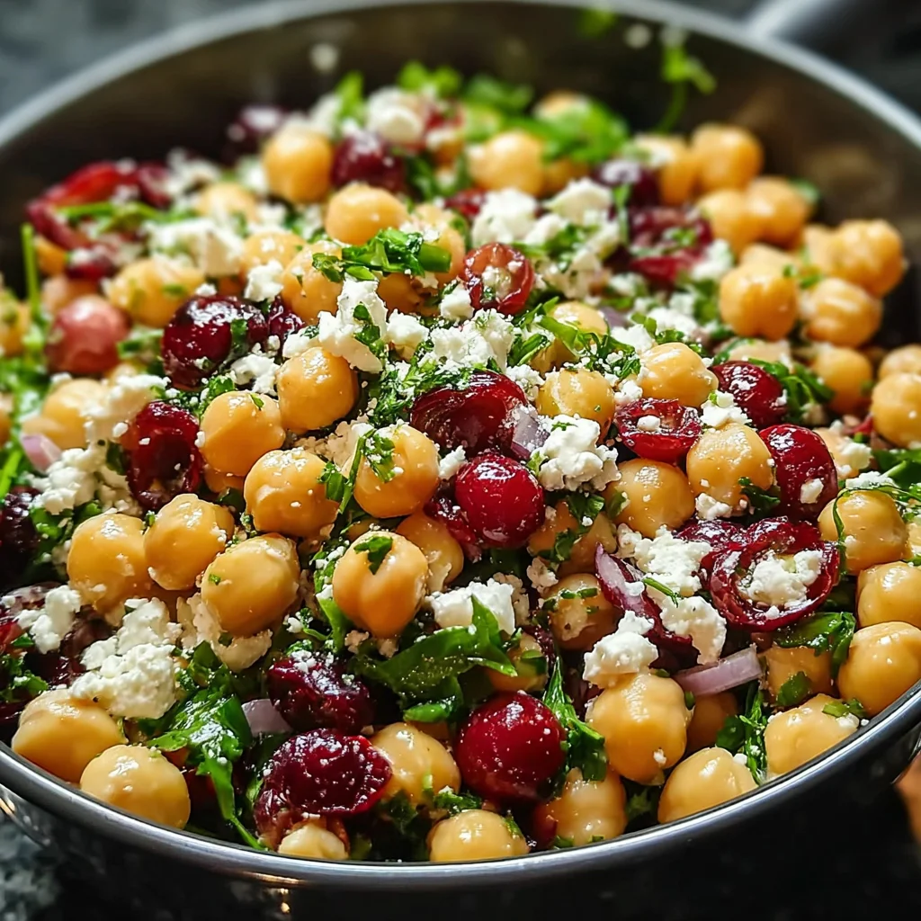 Feta & Cranberry Chickpeas with Lemon Vinaigrette: Try This Delightful Recipe!