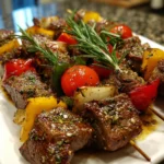 Rosemary Garlic Steak Kebabs: Savor Every Bite Today!