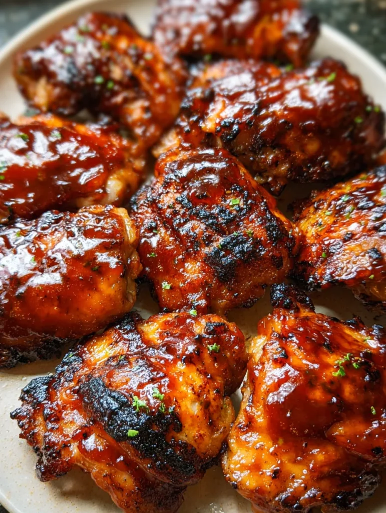 Caramelized BBQ Chicken Thighs in the Oven