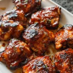 Caramelized BBQ Chicken Thighs in the Oven