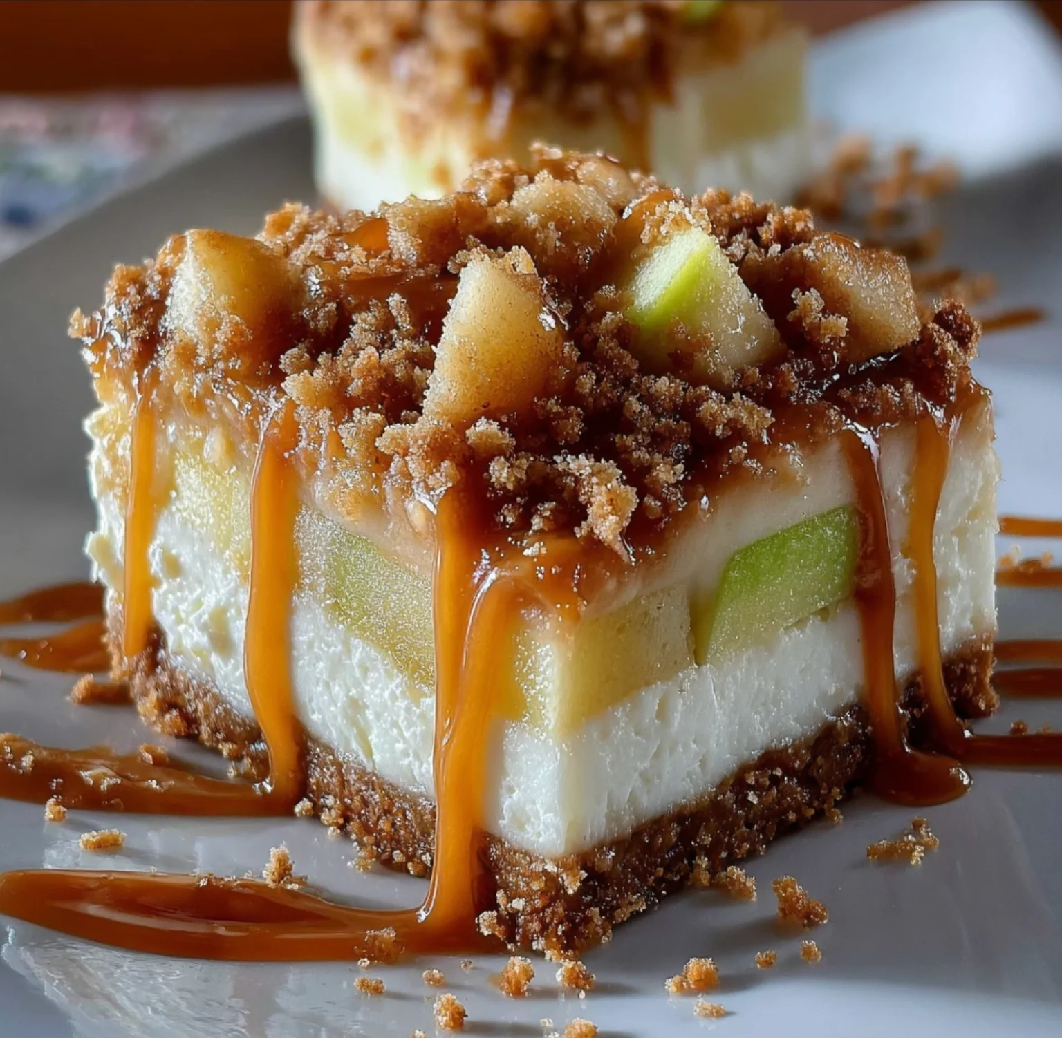 Frozen Caramel Apple Cream Bars