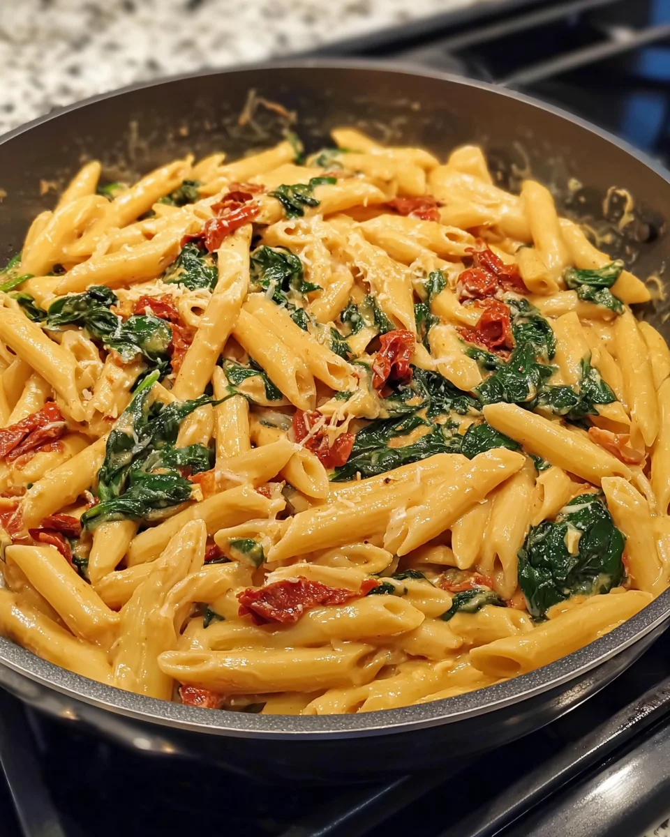 One-Pot Spinach Tomato Pasta