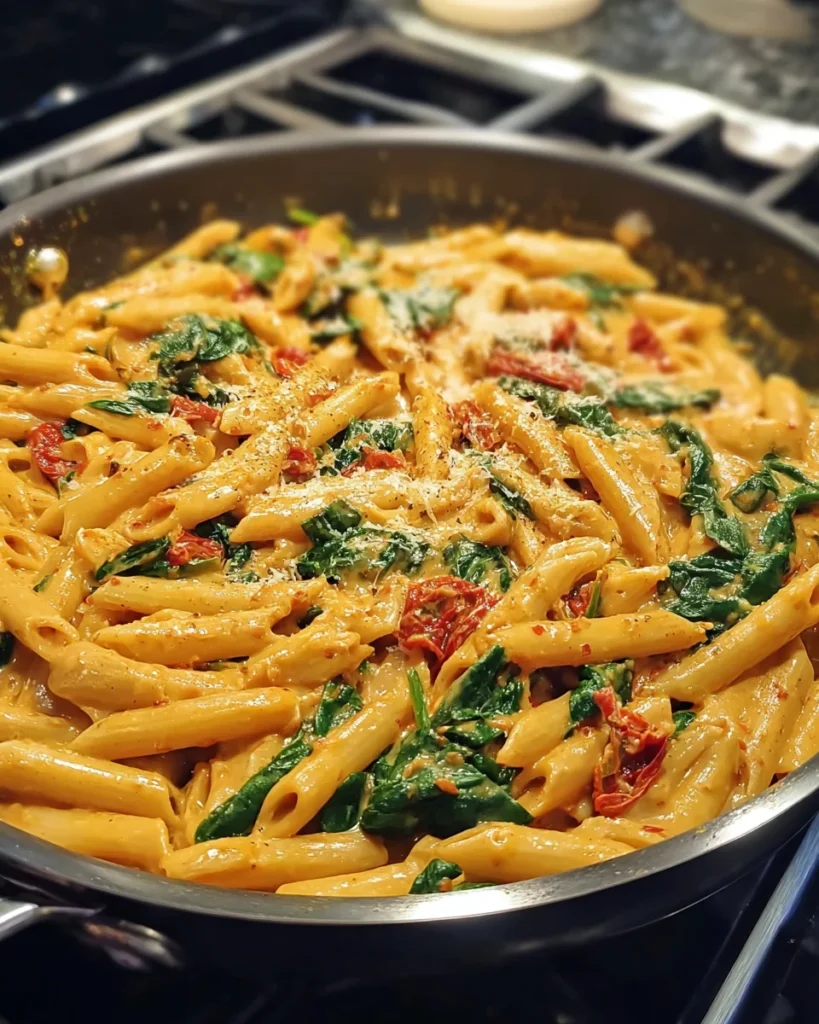 One-Pot Spinach Tomato Pasta