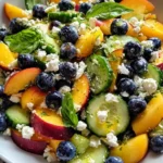 Blueberry Peach Feta Salad