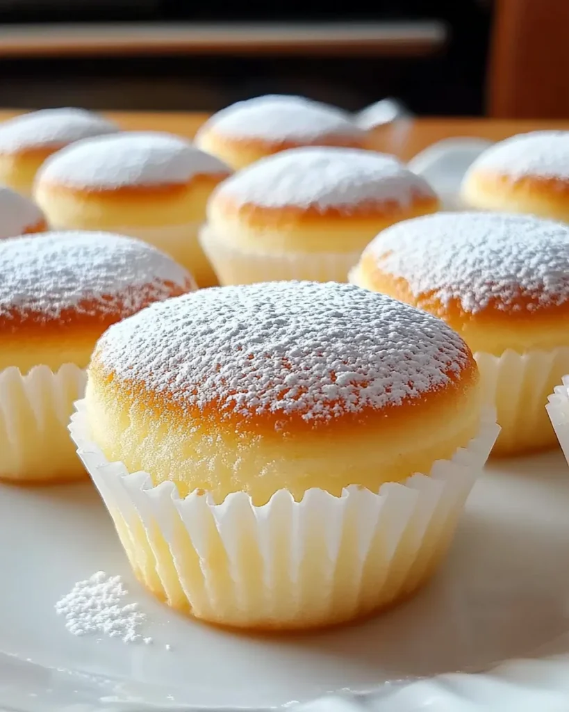 Fluffy Japanese Cotton Cheesecake Cupcakes