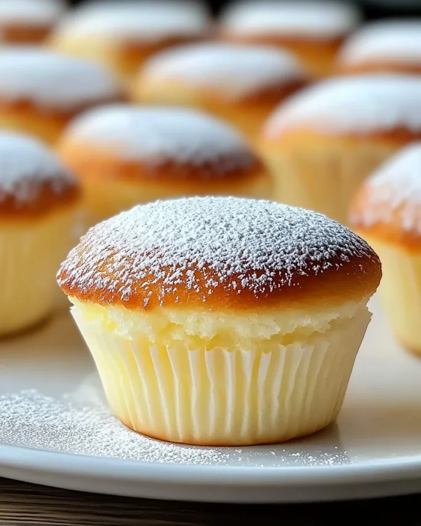 Fluffy Japanese Cotton Cheesecake Cupcakes