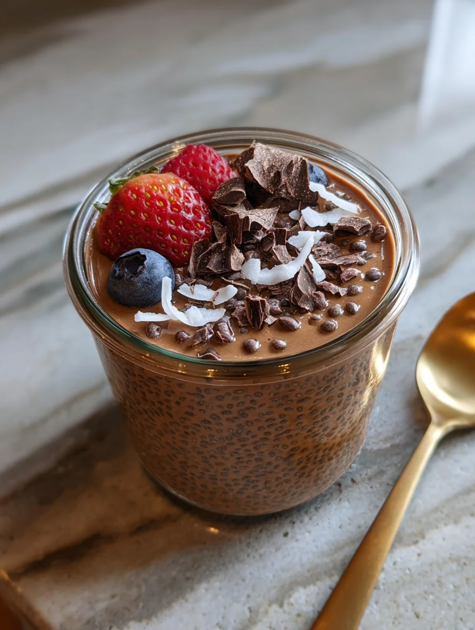 High-Protein Chocolate Avocado Chia Pudding