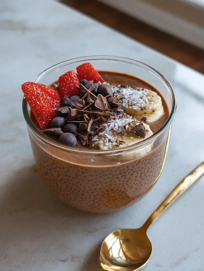 High-Protein Chocolate Avocado Chia Pudding 