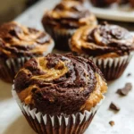 Chocolate Peanut Butter Swirl Muffins