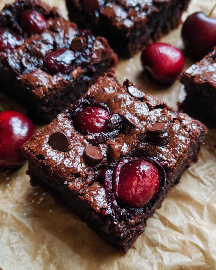 Roasted Chocolate Cherry Brownies