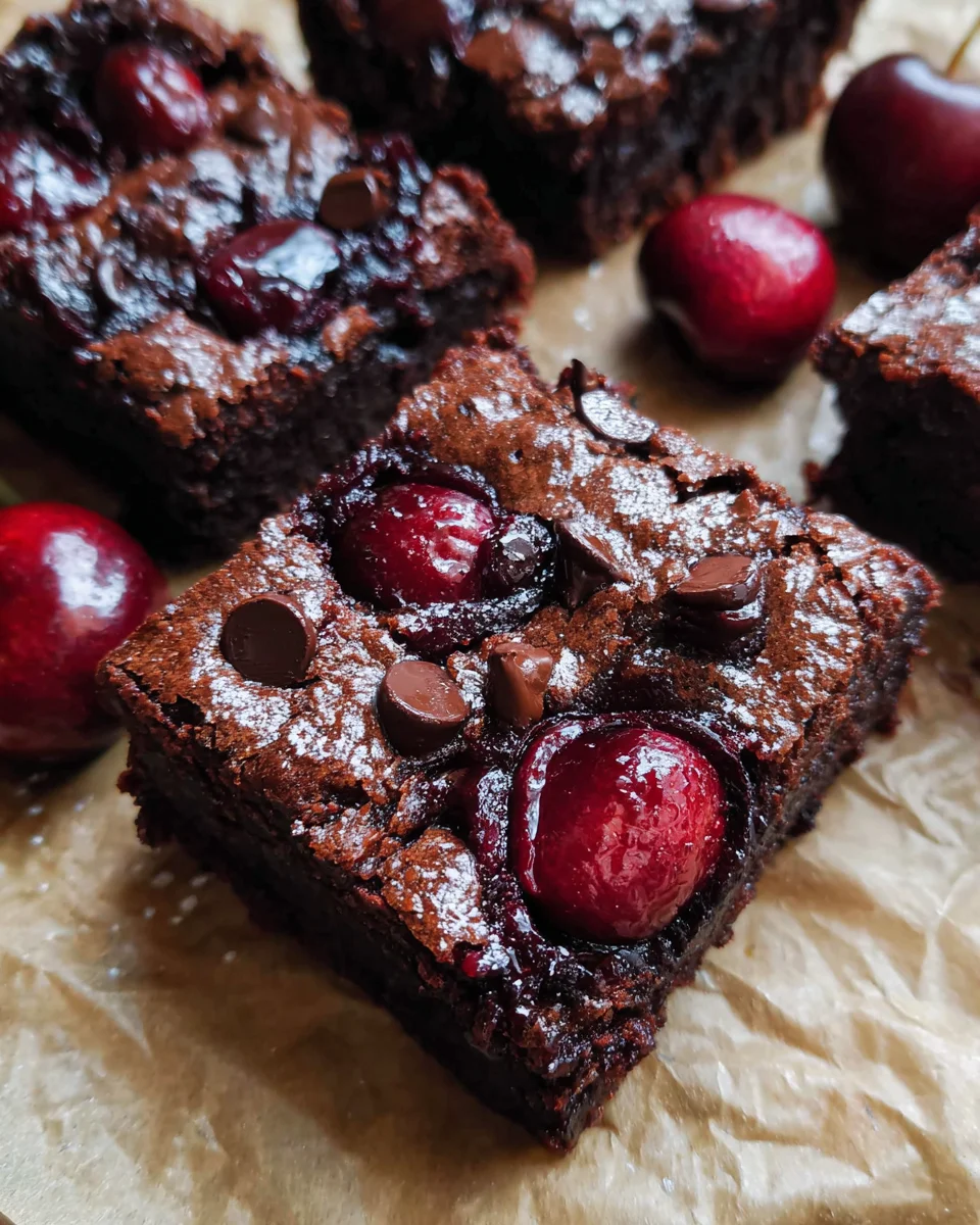 Roasted Chocolate Cherry Brownies