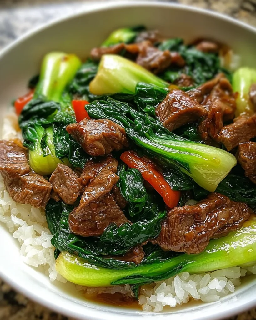 Stir-Fried Beef with Bok Choy