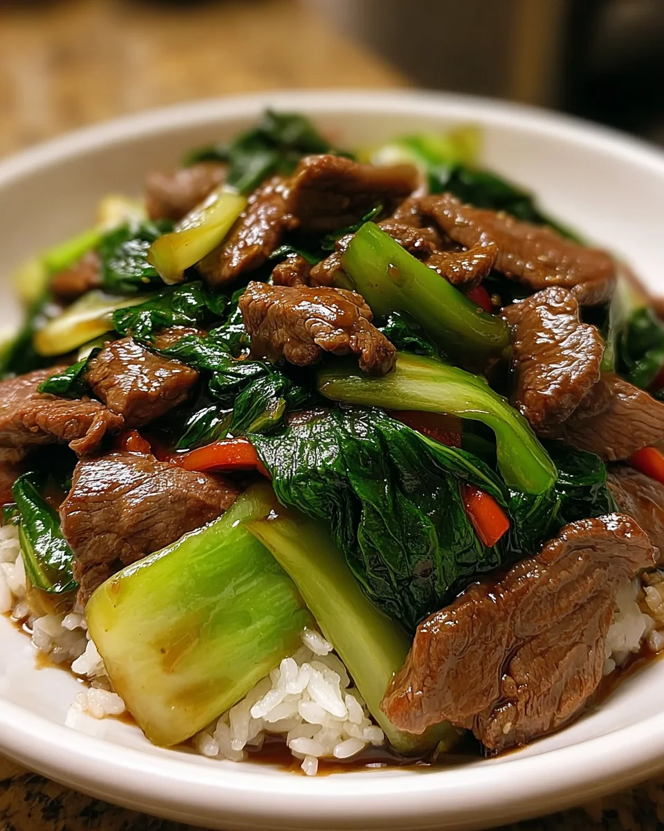 Stir-Fried Beef with Bok Choy