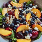 Blueberry Peach Feta Salad