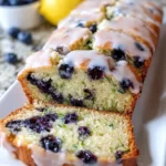 Moist Blueberry Zucchini Bread with a Lemon Glaze