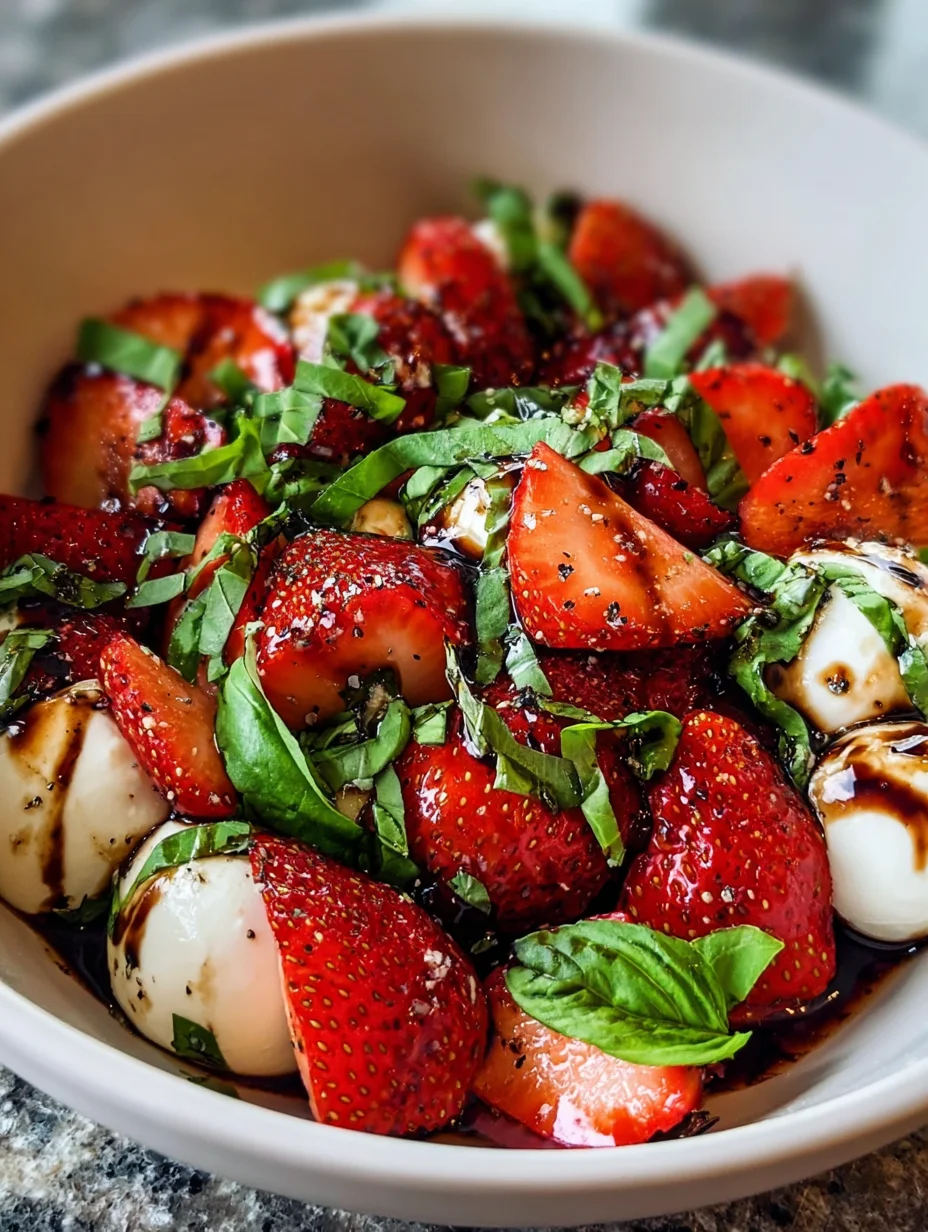 Balsamic Strawberry Caprese Salad