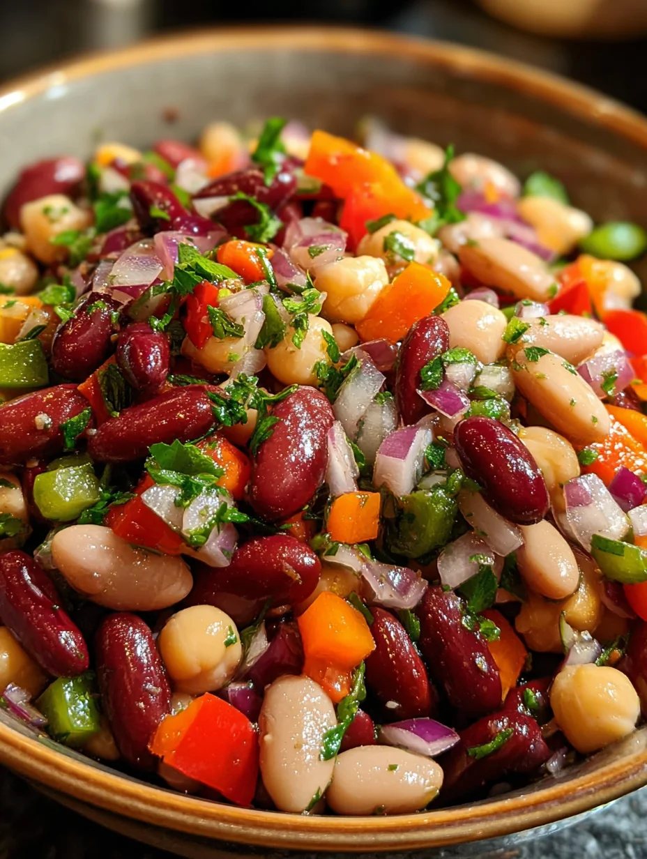 ThreeBean Salad Refreshing Healthy Easy Recipe