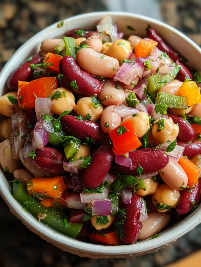 ThreeBean Salad Refreshing Healthy Easy Recipe