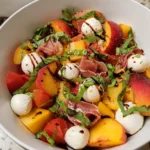 Healthy Peach Caprese Salad
