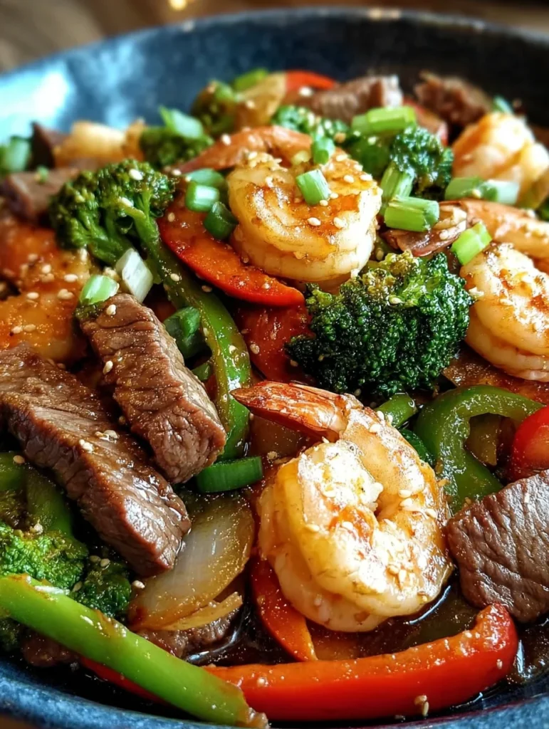 STEAK AND SHRIMP STIR FRY