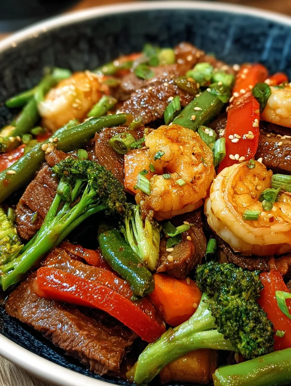 STEAK AND SHRIMP STIR FRY