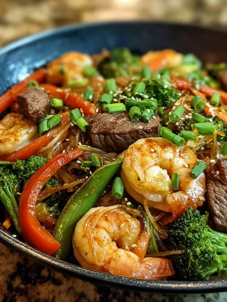 STEAK AND SHRIMP STIR FRY