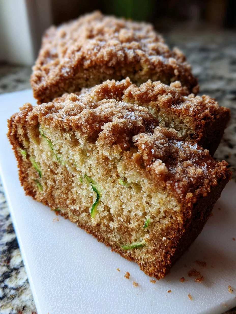 Cinnamon Streusel Topped Zucchini Bread Bakery Style