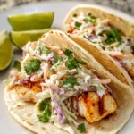 Quick Grilled Fish Tacos with Cabbage Slaw