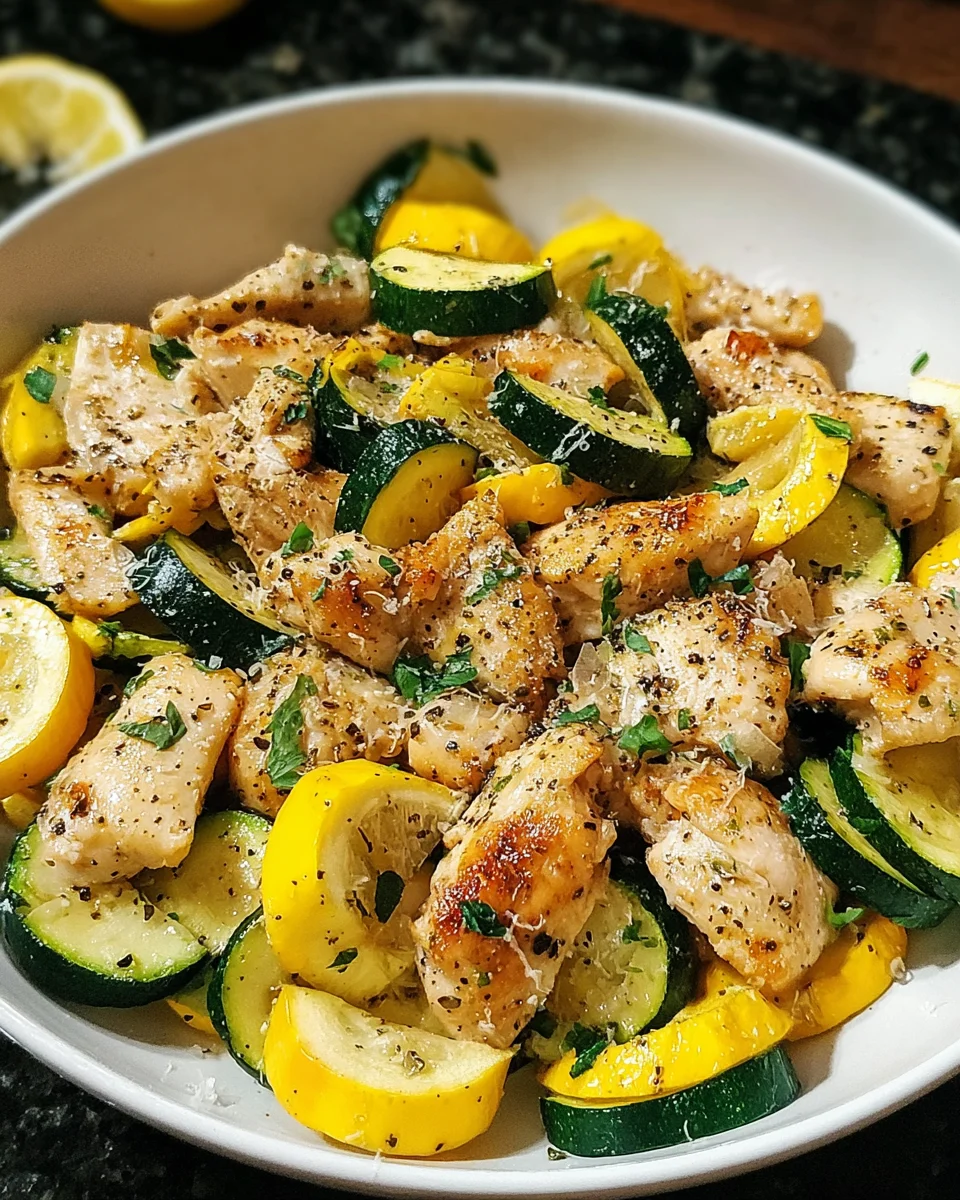 Healthy Chicken Breast with Zucchini and Squash