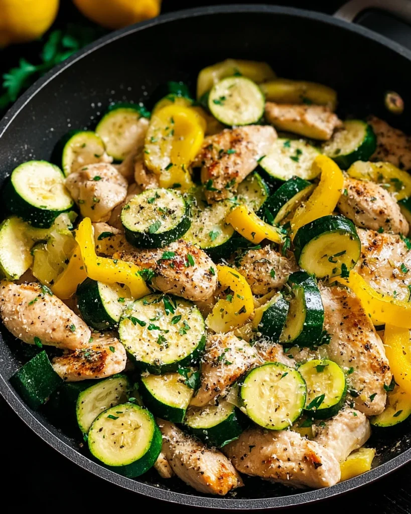 Healthy Chicken Breast with Zucchini and Squash