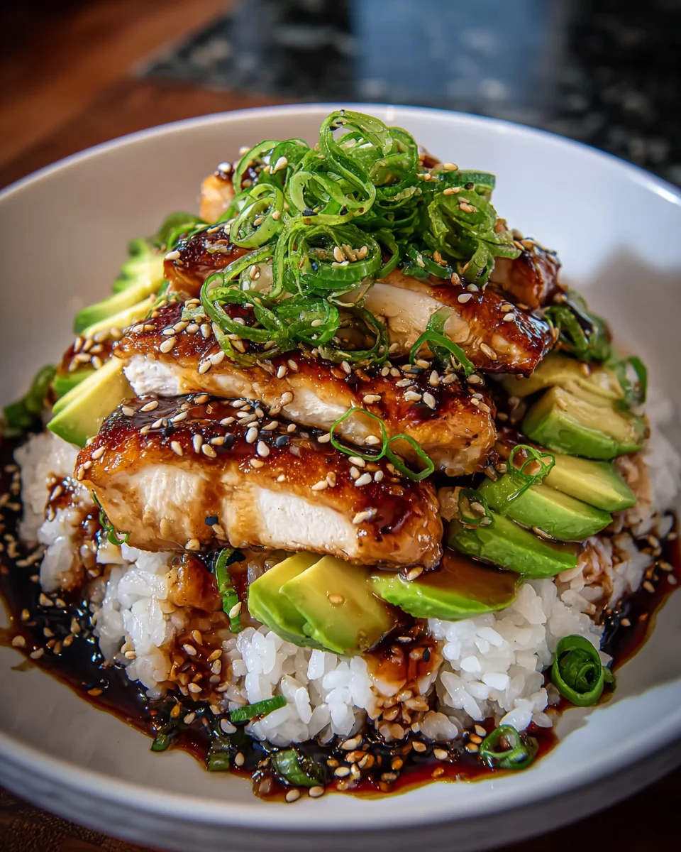 Teriyaki Chicken Avocado Rice