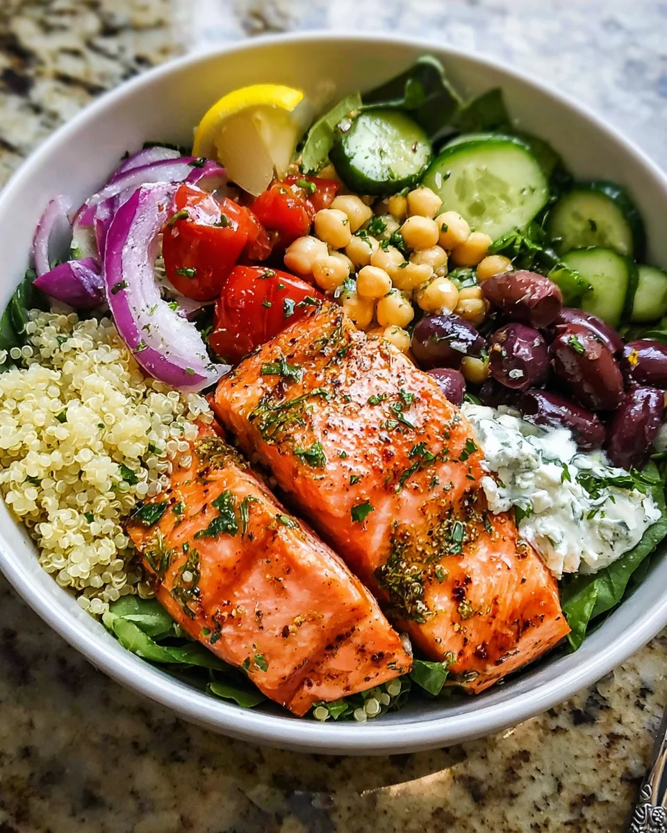 Mediterranean Salmon Bowl