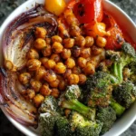 Roasted Chickpeas and Veggie Bowl